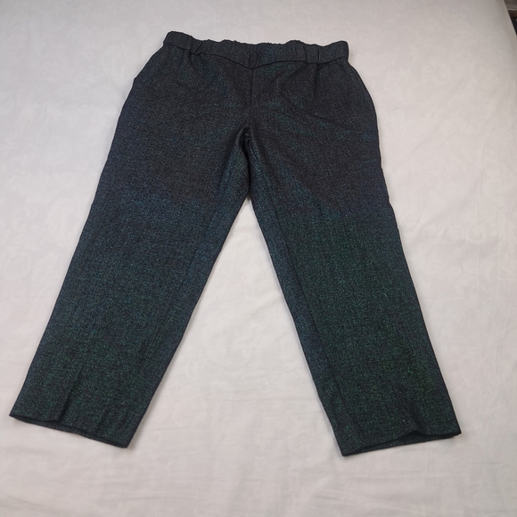 Elisa Fanti Metallic Green Pants Size 50(14) Made in Italy - Picture 10 of 14